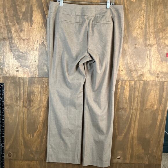 Ann Taylor Womens Pants Brown Curvy Minimalist Workwear Wide Leg Stretch 12 - Picture 10 of 12